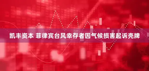 凯丰资本 菲律宾台风幸存者因气候损害起诉壳牌